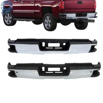 For 2015-2019 Chevy Silverado GMC Sierra 2500 3500HD Rear Bumper Assembly Chrome - Изображение 1 из 4