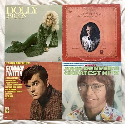 LEGENDS of COUNTRY Music Vinyl LP Record Lot • DOLLY • CONWAY & More - Image 1 of 4