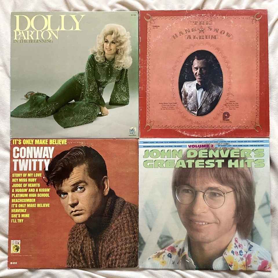 LEGENDS of COUNTRY Music Vinyl LP Record Lot • DOLLY • CONWAY & More - Image 1 of 4