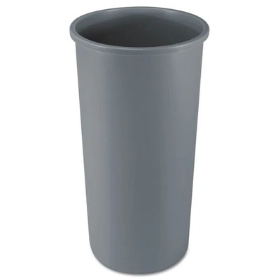 Rubbermaid Commercial 354600GY 22 gal Round Untouchable Waste Container -GRY New - Image 1 of 4