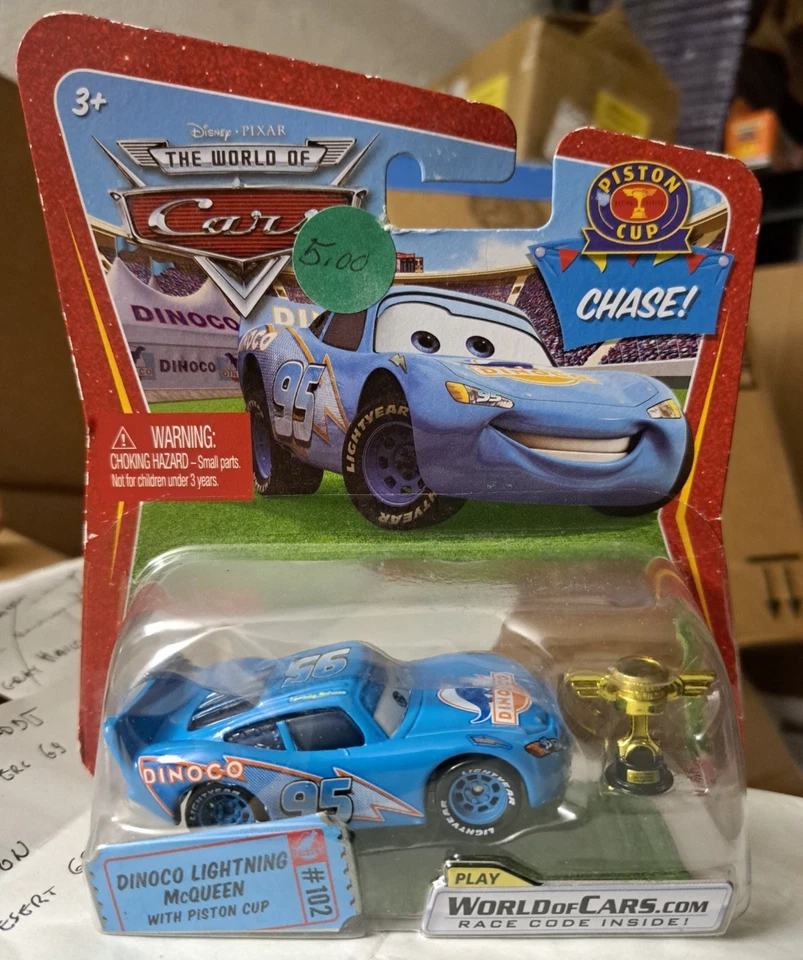 CARS - DINOCO MCQUEEN (SAETTA) with PISTON CUP CHASE - Mattel Disney Pixar - Immagine 1 di 2