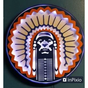 Chief Illiniwek Leuchtschild, College Maskottchen - Bild 1 von 3
