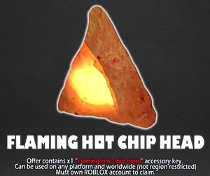 Flaming Hot Chip Head DLC ITEM Accessory - Picture 1 of 1