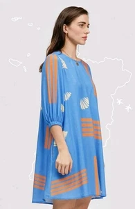 BUL CLOTHING DRESS Porto Inspired Collection Blue Mini Swing Sz 8..10 Generous - Picture 1 of 12