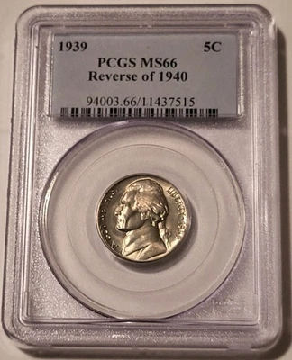 1939 Jefferson Nickel Reverse of 1940 MS66 PCGS Light Patina - Image 1 of 4