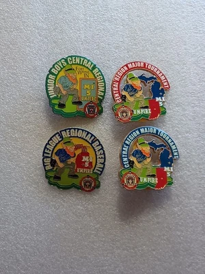 4 prendedores de árbitro duende de béisbol de pequeñas ligas MI-5 Foto 1 de 3