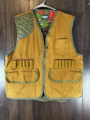 VTG SafTbak Vest Size Brown Padded Shoulder Hunting Shooting Outdoor Pheasant - Image 1 of 4