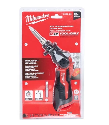 Soldador inalámbrico Milwaukee M12 12 voltios de iones de litio 2488-20 (solo herramienta) Foto 1 de 4