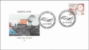 Maintaining Telecommunications Connections 50 Years Greenland FDC 1975 - Picture 1 of 1