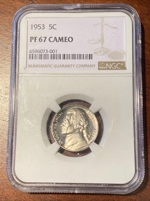 1953 Jefferson Nickel NGC PF 67 Cameo - Image 1 of 4
