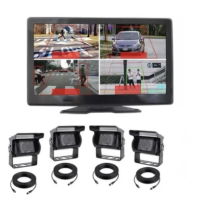 10.1 Inch 4 Channel Vehicle DVR Recorder Truck  1080P AHD Camera  Waterproof BSD - Image 1 of 4