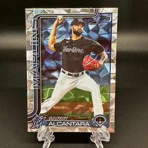 2025 Topps Series 1 Sandy Alcantara Diamante Foil #335 Miami Marlins - Picture 1 of 2