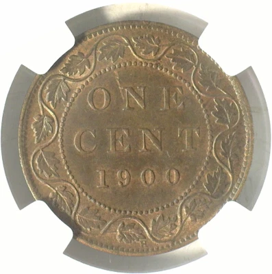 CANADA 1900H 1¢ NGC MS63 BN - Image 1 of 3