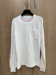 new chrome hearts white cotton long sleeve top - Picture 1 of 13