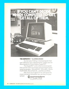 1984 Commodore SuperPET Computer Print Ad Desktop PC Elektronik Ephemera Vintage - Bild 1 von 3