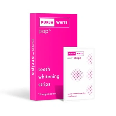 PLUS WHITE PURJA WHITE | Teeth Whitening Strips| 28 Strips | PAP+ Teeth Whitening Strips.