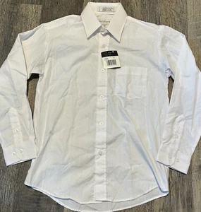 NWT Van Heusen Boys Long sleeve Button Down Dress Shirt white Size 12 - Picture 1 of 3
