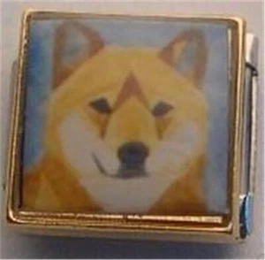SHIBA INU DIPINTO RITRATTO CANE CUCCIOLO SMALTO ITALIANO CHARM 9MM CLASSICO NUOVO RARO - Foto 1 di 1