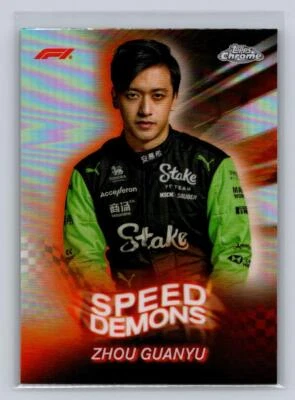 2024 Topps Chrome F1 #SD-14 Zhou Guanyu -Speed Demons-Stake F1 Team KICK Sauber - Image 1 of 2