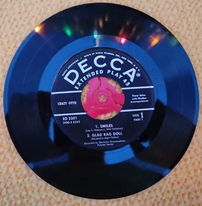 CRAZY OTTO PART 1, DECCA ED-2201 1955, 7" EP 45 VG -- No Sleeve - Picture 1 of 2