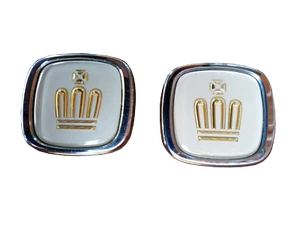 TOYOTA CROWN SIDE ROOF PILLAR EMBLEM CROWN LOGO BADGE GENUINE 1 pair/2pcs. A - Picture 1 of 8