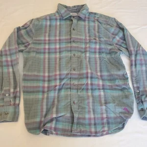 Camicia Tommy Bahama Coastline in corda con bottoni uomo L verde cotone a quadri - Foto 1 di 7