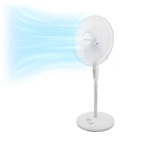 Comfort Zone Oscillating Pedestal Stand Fan, 18 inches, Remote Control, Timer - Picture 1 of 8