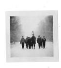 Wokół chaty Deisterhütte Chłopięcy Skautowiec Wycieczka Śnieg Vintage Zdjęcie z lat 50.
