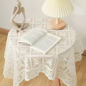 Europäischer Stil Tischdecke Partygeschirr Abdeckung Dekoration Weiß Spitze Tischdecke - Bild 1 von 20