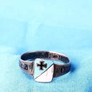patriotischer Silber Ring Weltkrieg - Bild 1 von 4