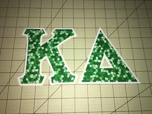 KAPPA DELTA 5 INCH IRON ON LETTERS (NO SEW) - MANY OPTIONS AVAILABLE! - Picture 1 of 16