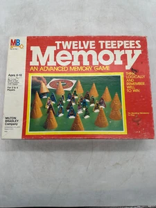 Twelve Tepees Memory Game Milton bradley Missing Spinner - Picture 1 of 6
