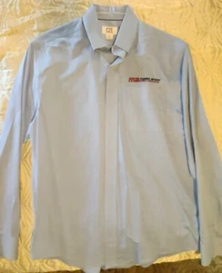 Men's Blue Button Down Shirt Mark Andy Logo - Picture 1 of 3