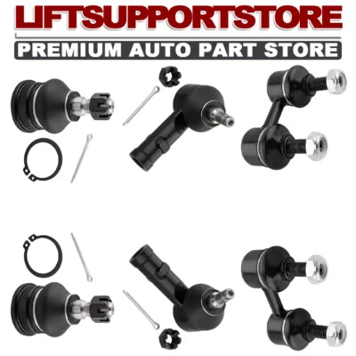 6PCS Front Outer Tie Rods Sway Bars Lower Ball Joints For 01-06 Hyundai Elantra - Image 1 of 4