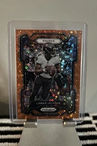 2023 Panini Prizm LAMAR JACKSON Orange Disco #18 Baltimore Ravens - Picture 1 of 2