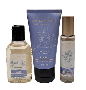LAVENDER VANILLA 3 Pc Travel Set Cream,Wash,Mist Bath & Body Works Aromatherapy - Picture 1 of 6