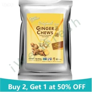 Ginger Chews, 1 Lb, Original，Lemon, Mango, Pineapple Cocount,Orange Ginger Candy - Picture 1 of 10