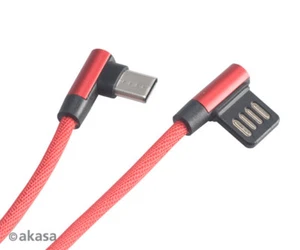 Akasa AK-CBUB40-10RD Dual Reversible USB TypeA -TypeC Charge and Sync Cable 1M - Picture 1 of 1