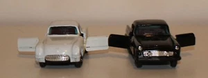Vtg. 1953 & 1956 Ford Thunderbird In Black & White 136 Scale Diecast Pull Back  - Picture 1 of 7