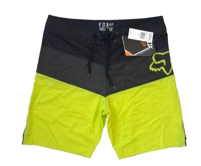 Fox Nuevo Para Hombres Inminente Tabla de Natación Pantalones Cortos Elastizados Amarillo Negro 29 Entrepierna 8" Foto 1 de 4