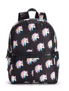 Niñas Unicornio Rosa - Fondo Negro Cúpula Grande, Viaje, Mochila Escolar - Imagen 1 de 8