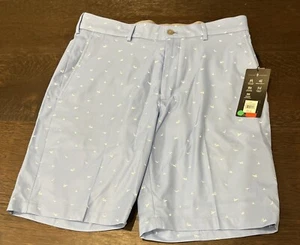 Walter Hagen Mens Golf Short Birdie Print Daybreak Blue Size 32 9” Inseam - Picture 1 of 5
