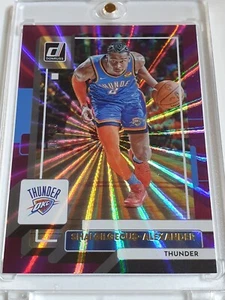 2022 Panini Donruss Shai Gilgeous-Alexander #100 PURPLE LASER /99 Holo - Rare - Picture 1 of 3