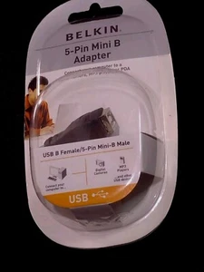 BELKIN 5-Pin Mini B Adapter, USB B Female / 5-Pin Mini-B Male, NEW - 2004 - Picture 1 of 2