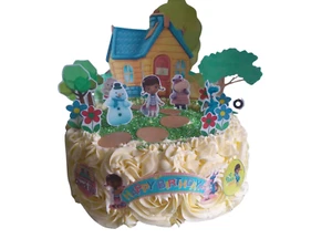 Juego de decoración de pasteles comestibles oblea escena Doc McStuffins - Imagen 1 de 3