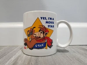 RUSS Vintage ALF White Coffee Mug Yes I’m A Movie Star Alien Productions 1987 - Picture 1 of 5