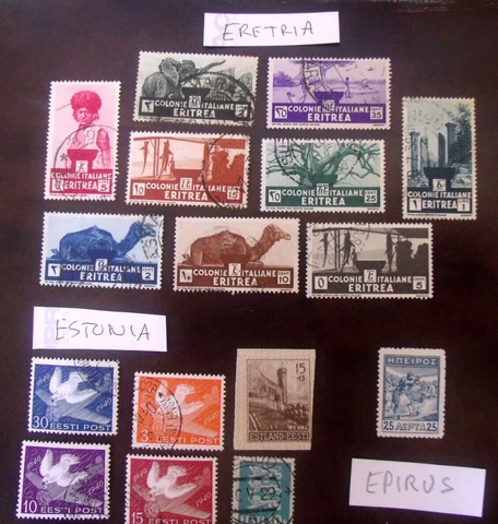 Eritrea, Epirus, & Estonia Stamps  Lot#431 Cover
