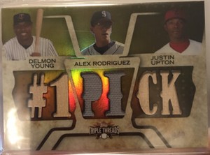 2008 Topps Triple Threads Combo Relic Alex Rodriguez Young Upton 4/9 #1 Pick