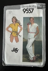 Simplicity Jiffy 9557 Pattern Pullover Tunic Cover-up Top Pants Misses 10 Uncut - Picture 1 of 5