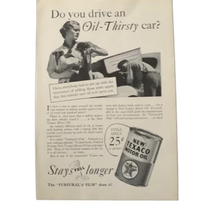 Vintage 1936 Texaco Motor Oil Do You Drive Ad Advertisement - Picture 1 of 4
